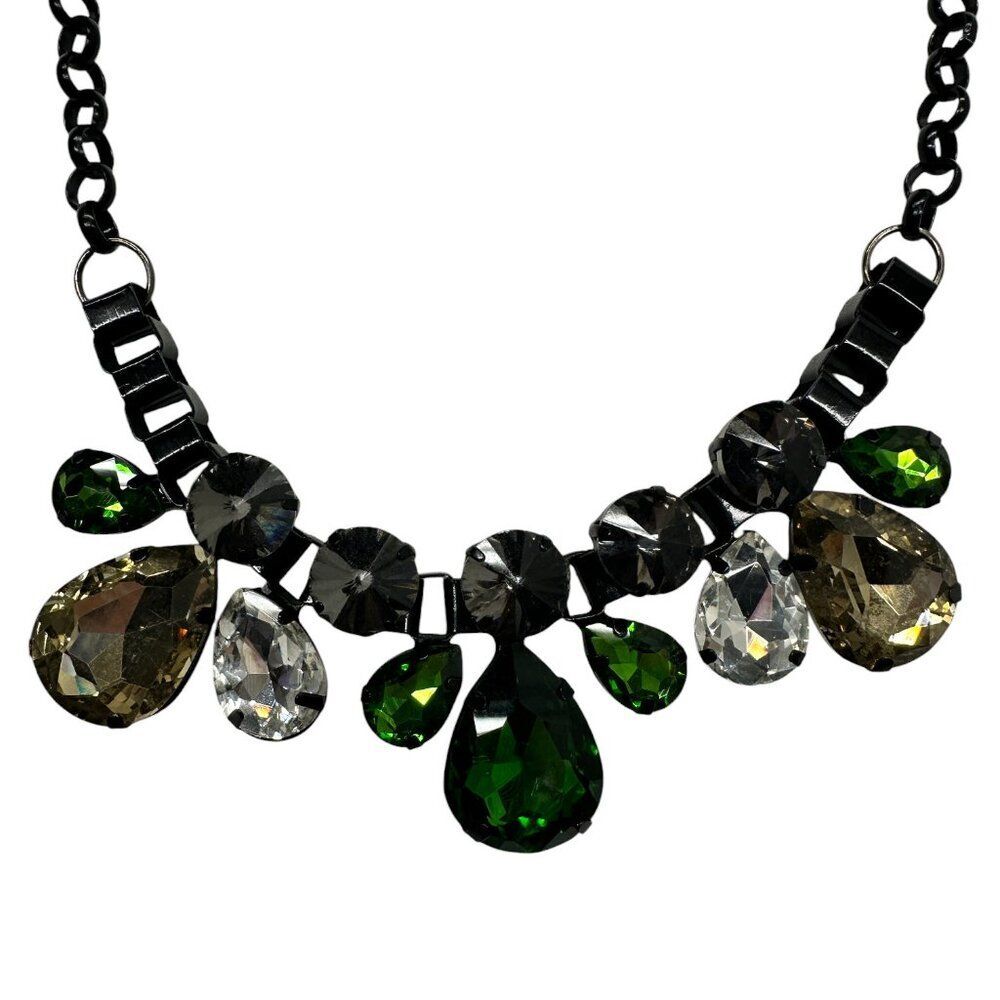Bejeweled Black Fashion Necklace